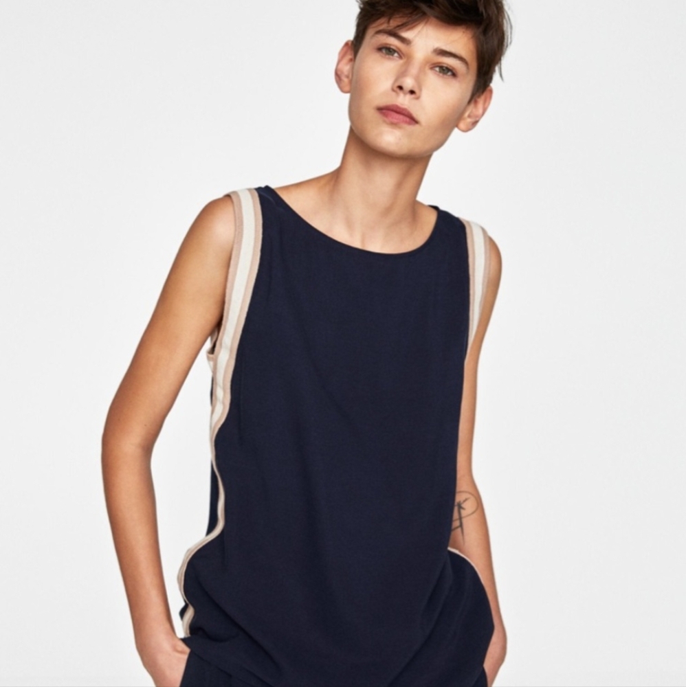 Zara Side Stripe Top